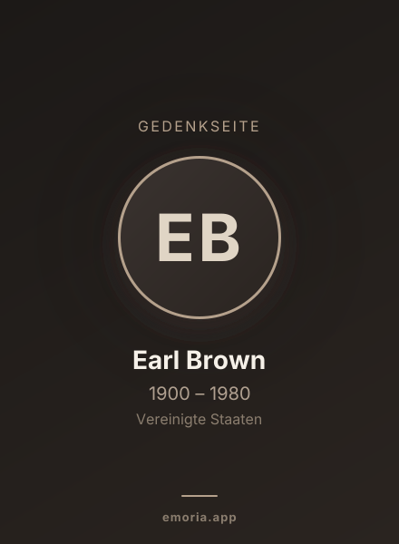 Gedenkportrait von Earl Brown