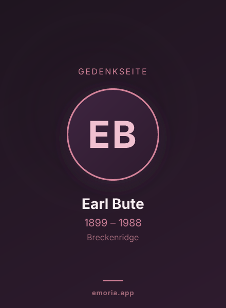 Gedenkportrait von Earl Bute