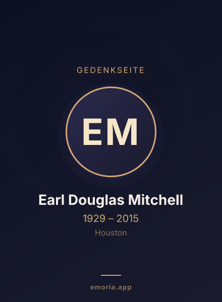 Gedenkportrait von Earl Douglas Mitchell