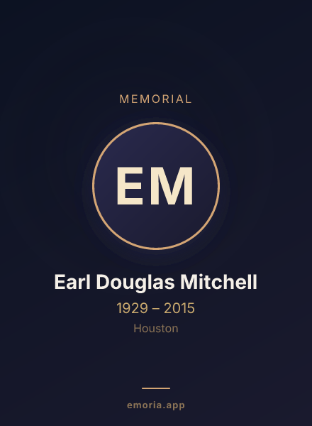 Memorial portrait of Earl Douglas Mitchell