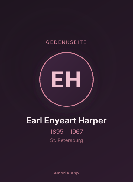Gedenkportrait von Earl Enyeart Harper