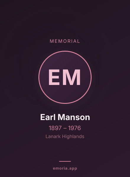 Memorial portrait of Earl Manson
