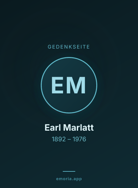 Gedenkportrait von Earl Marlatt