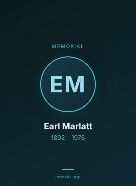 Memorial portrait of Earl Marlatt