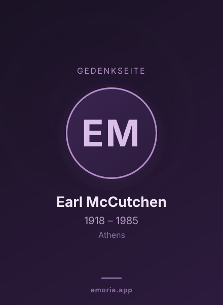 Gedenkportrait von Earl McCutchen