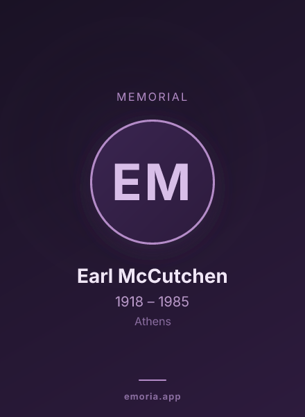 Memorial portrait of Earl McCutchen