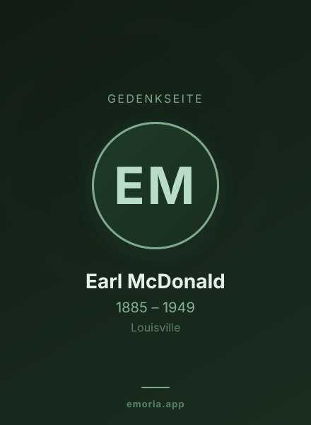 Gedenkportrait von Earl McDonald