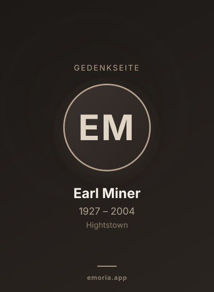 Gedenkportrait von Earl Miner