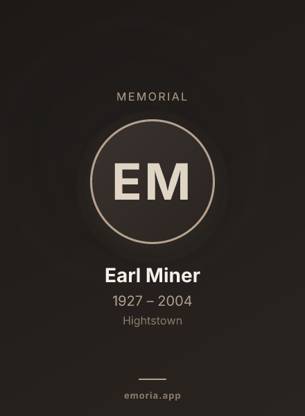 Memorial portrait of Earl Miner