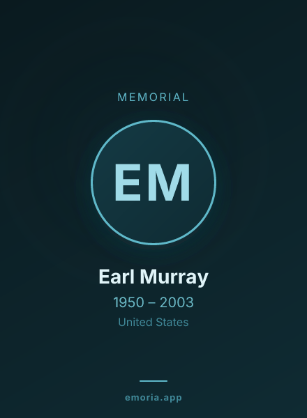 Memorial portrait of Earl Murray