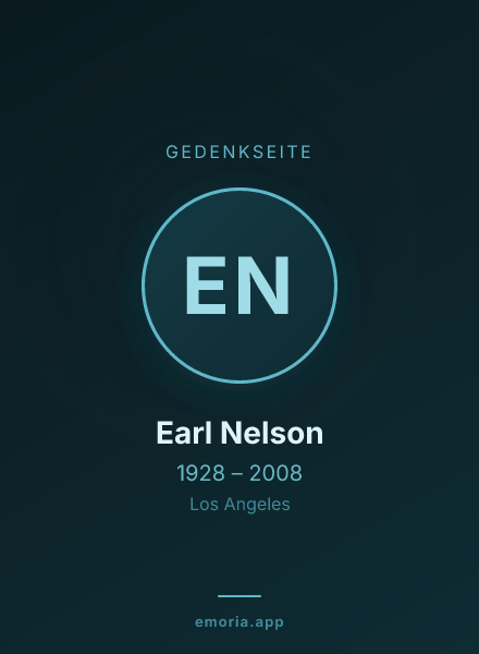 Gedenkportrait von Earl Nelson