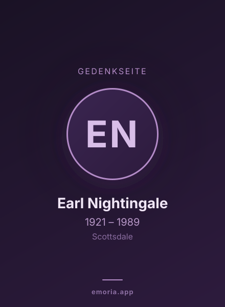 Gedenkportrait von Earl Nightingale