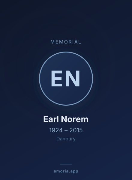 Memorial portrait of Earl Norem