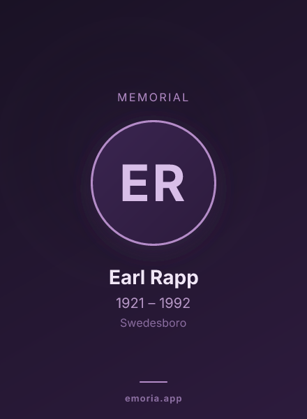 Memorial portrait of Earl Rapp