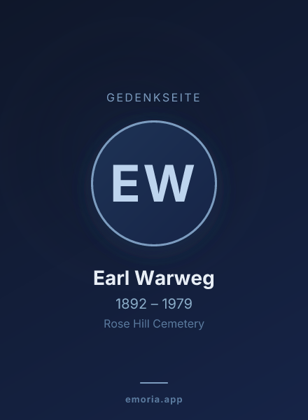 Gedenkportrait von Earl Warweg