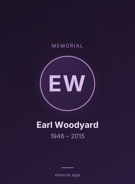 Memorial portrait of Earl Woodyard
