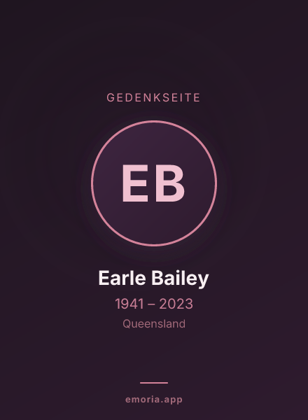Gedenkportrait von Earle Bailey