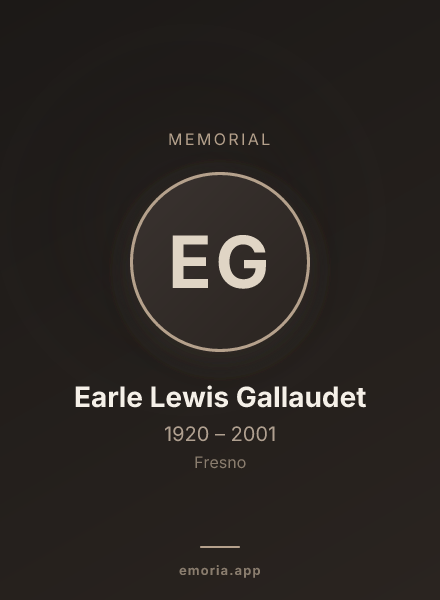 Memorial portrait of Earle Lewis Gallaudet