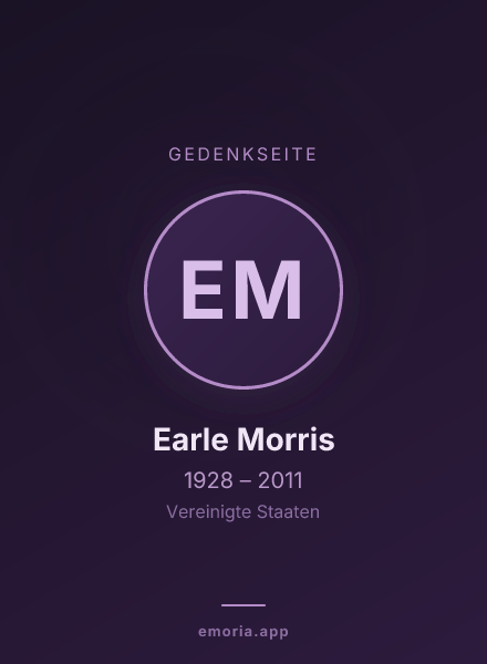 Gedenkportrait von Earle Morris