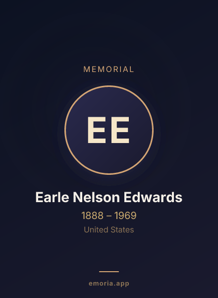 Memorial portrait of Earle Nelson Edwards