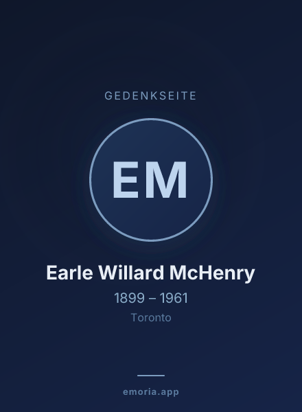 Gedenkportrait von Earle Willard McHenry