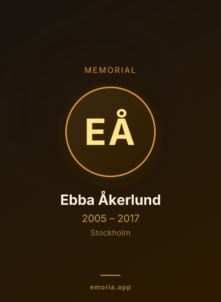 Memorial portrait of Ebba Åkerlund