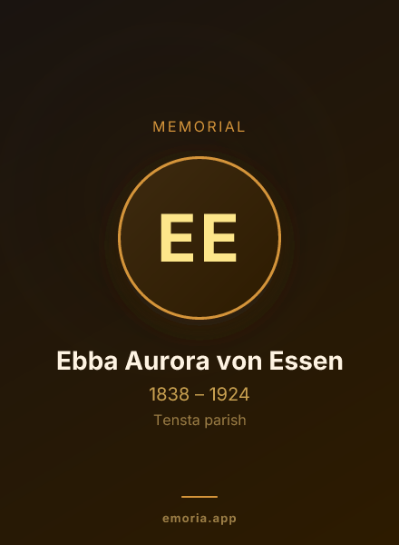 Memorial portrait of Ebba Aurora von Essen