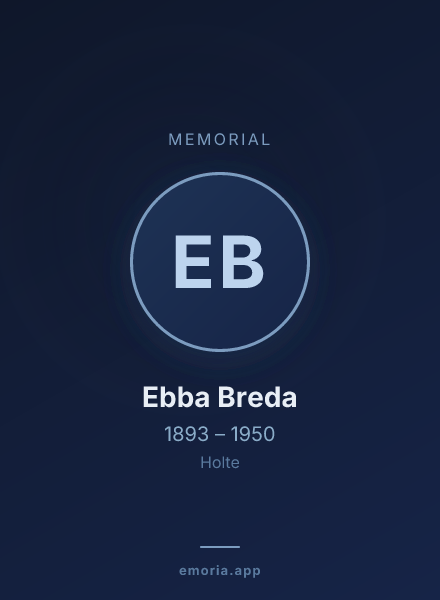 Memorial portrait of Ebba Breda