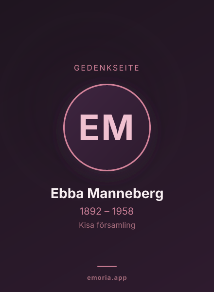Gedenkportrait von Ebba Manneberg