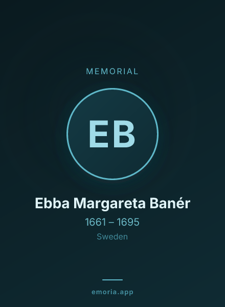Memorial portrait of Ebba Margareta Banér