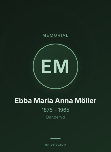 Memorial portrait of Ebba Maria Anna Möller