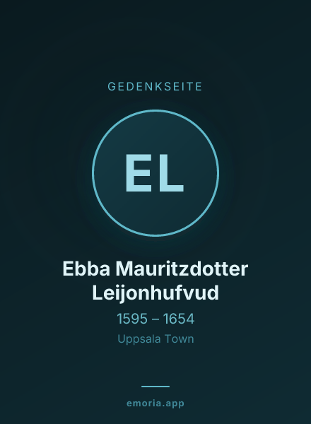 Gedenkportrait von Ebba Mauritzdotter Leijonhufvud