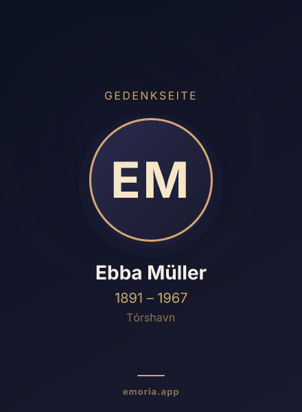 Gedenkportrait von Ebba Müller
