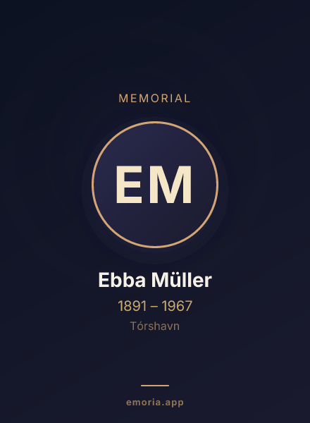 Memorial portrait of Ebba Müller