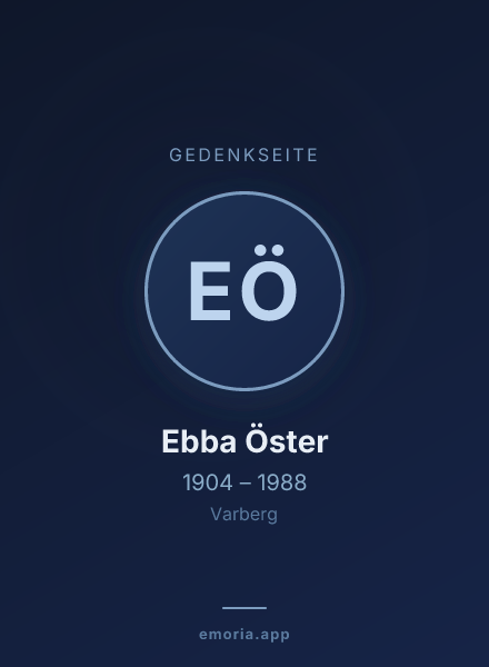 Gedenkportrait von Ebba Öster