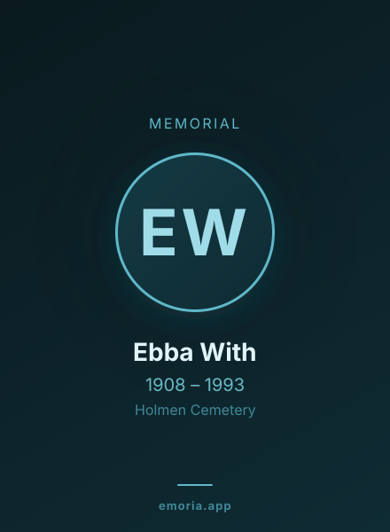 Memorial portrait of Ebba With