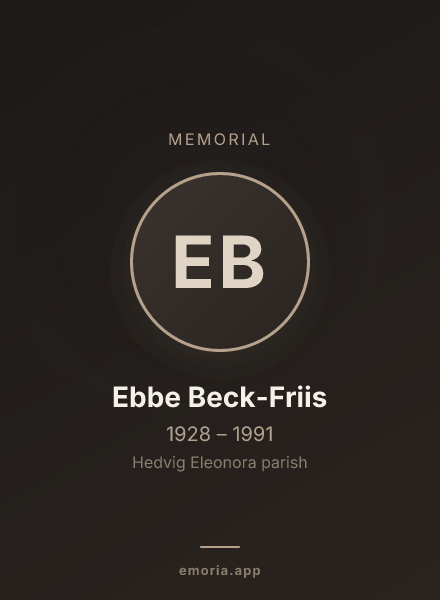 Memorial portrait of Ebbe Beck-Friis