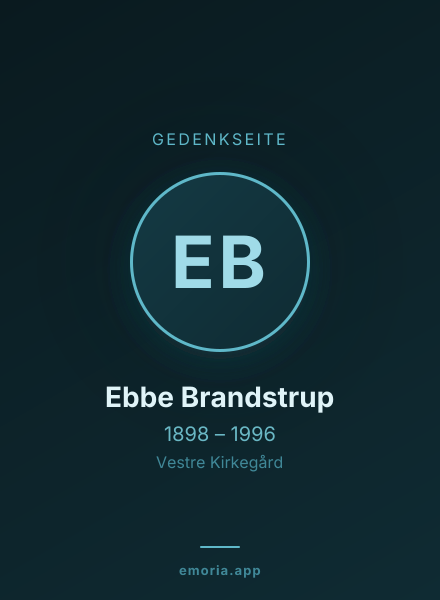Gedenkportrait von Ebbe Brandstrup