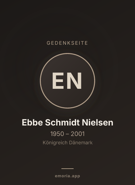 Gedenkportrait von Ebbe Schmidt Nielsen