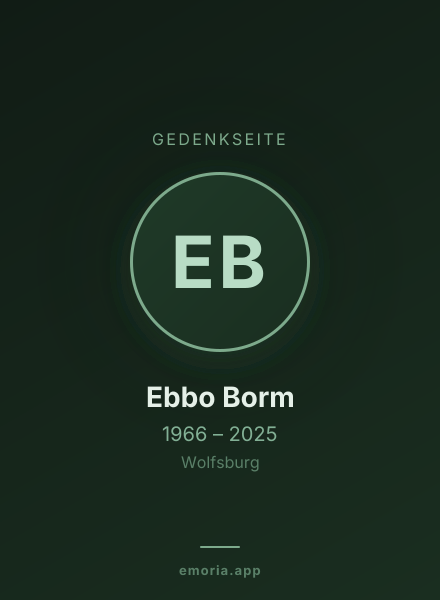 Gedenkportrait von Ebbo Borm