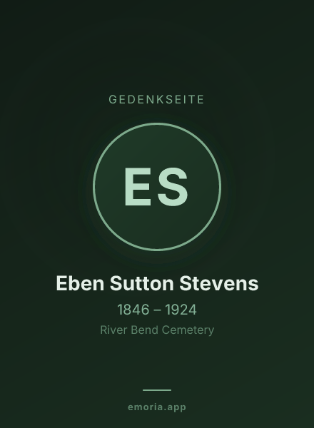 Gedenkportrait von Eben Sutton Stevens