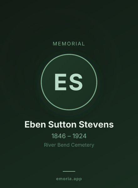 Memorial portrait of Eben Sutton Stevens