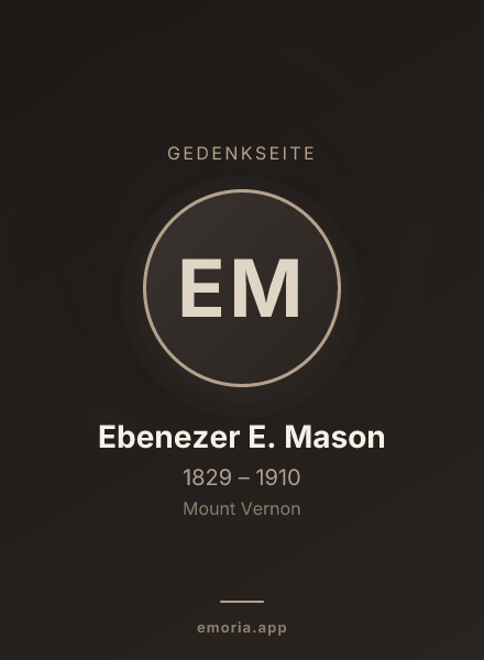 Gedenkportrait von Ebenezer E. Mason