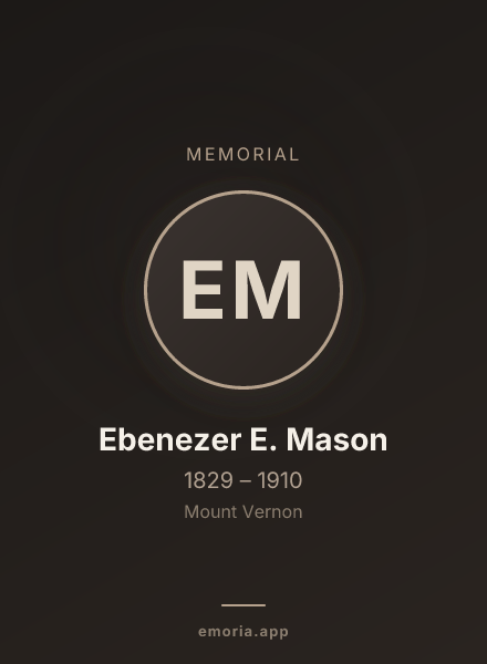 Memorial portrait of Ebenezer E. Mason