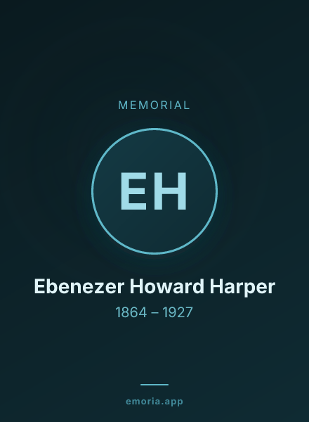 Memorial portrait of Ebenezer Howard Harper