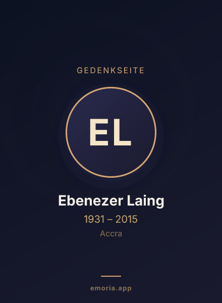 Gedenkportrait von Ebenezer Laing