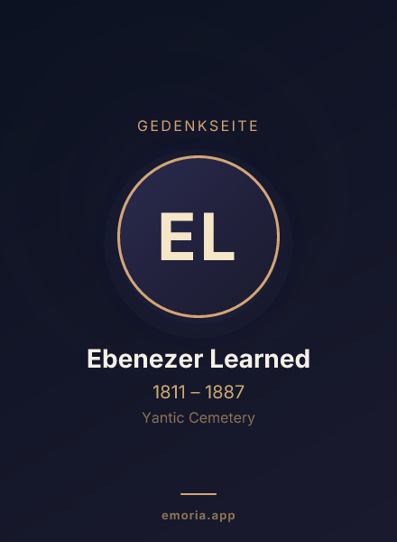 Gedenkportrait von Ebenezer Learned