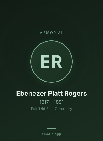 Memorial portrait of Ebenezer Platt Rogers