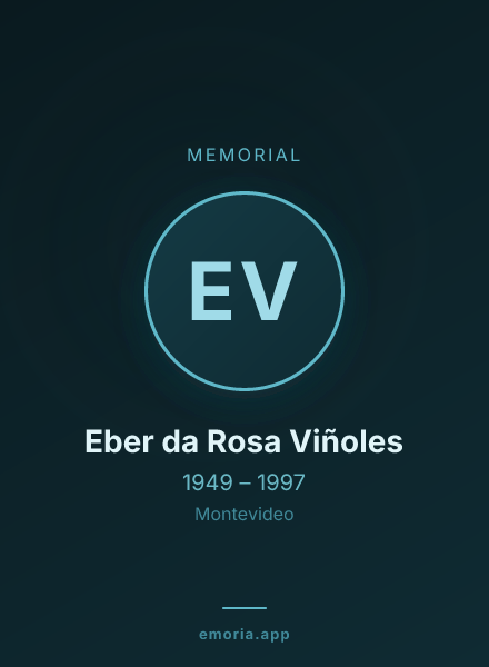 Memorial portrait of Eber da Rosa Viñoles