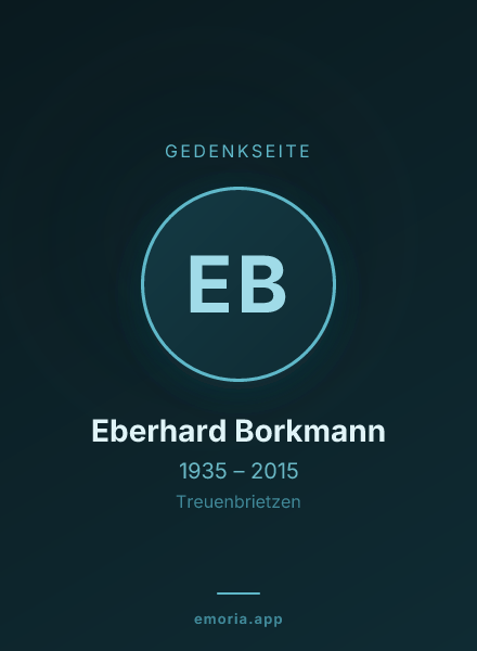 Gedenkportrait von Eberhard Borkmann